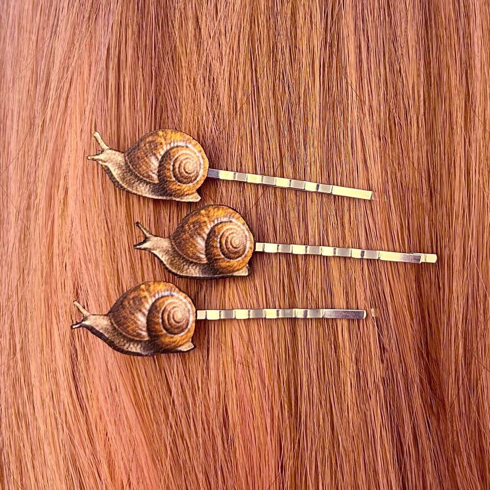 Cottagecore Snail Hair Pins Whimsical Accessory Renaissance Festival Hairstyle